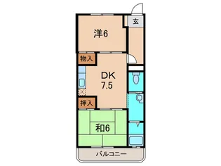 奥野コーポ【3階】の間取り