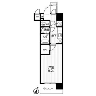 アーデンタワー靭公園【6階】の間取り