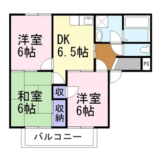 ヒューマンコート魚橋2【2階】の間取り