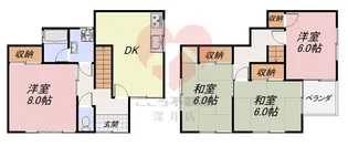 大阪府高石市羽衣3【一戸建】の間取り