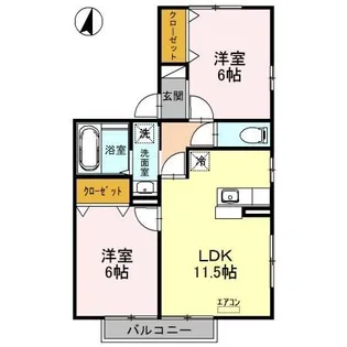 サンボナール【2階】の間取り