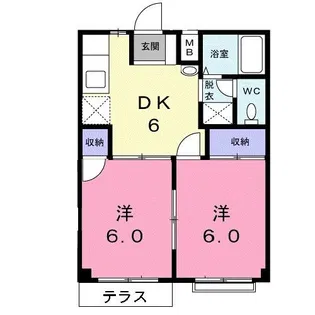 サマーディーンヤマイチ【1階】の間取り