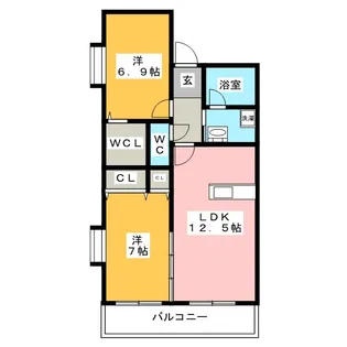 ドルフ中田本町【4階】の間取り