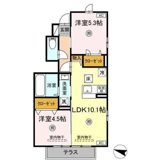 プレジール【1階】の間取り