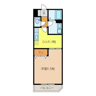 鴨江レジデンス【4階】の間取り