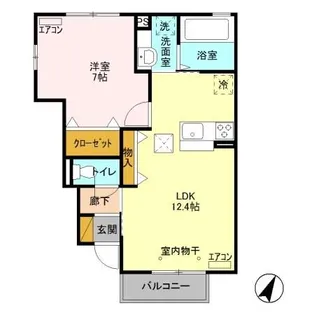 スマイルタウン B【1階】の間取り