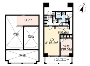 URキャナルタウンウェスト【14階】の間取り