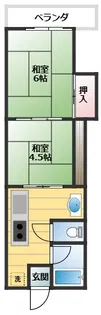 中嶋マンション【2階】の間取り