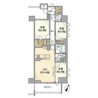 プレミスト浦和仲町【5階】の間取り