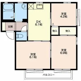 アーバンスクエア【2階】の間取り
