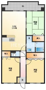 ハイネス青山横尾【4階】の間取り