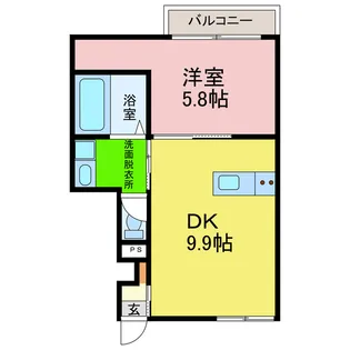 徳島県阿南市羽ノ浦町中庄かわら池【アパート】の間取り