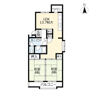 URもりつね【5階】の間取り