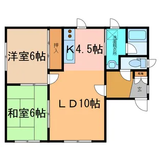 関谷ハイツF【2階】の間取り