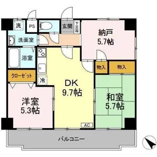 アンジェ祇園【2階】の間取り