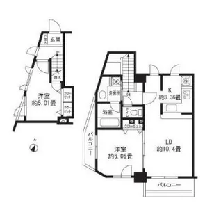 レジディア三軒茶屋II【7階】の間取り