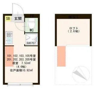 東京都杉並区和泉1【アパート】の間取り