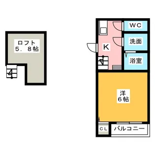 1Kの間取り画像