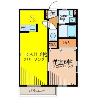 メゾン・グローリエ【1階】の間取り