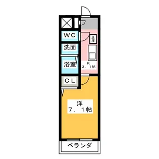 プリムローズマンション【1階】の間取り