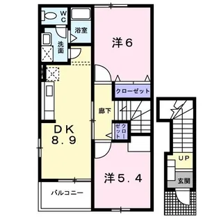 ウィングコート B【2階】の間取り