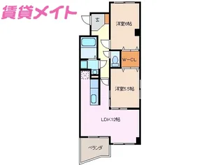 ベルクレスト【2階】の間取り