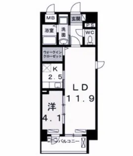 ラフレシール トレス【10階】の間取り