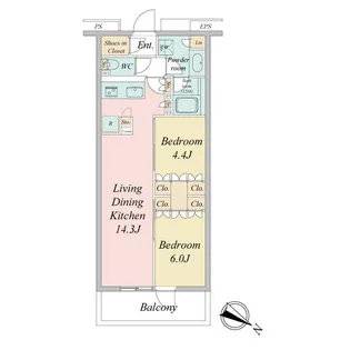 東京都目黒区中央町1【マンション】の間取り
