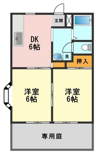 エーデルブルーメ108号棟【1階】の間取り