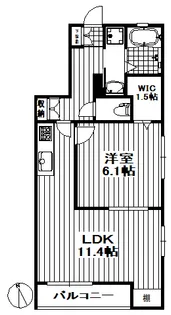東京都世田谷区下馬6【マンション】の間取り