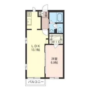 1LDKの間取り画像
