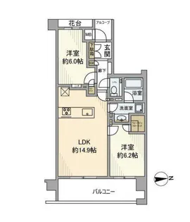 アトラス中野南台【2階】の間取り