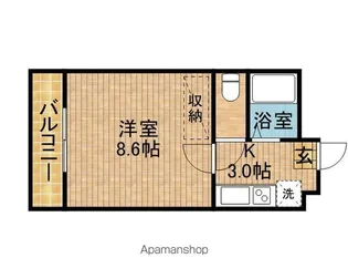 コンフォートイナリ【1階】の間取り