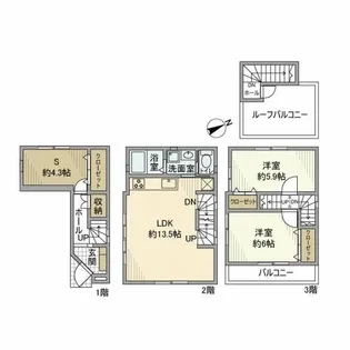 東京都大田区大森西4【一戸建】の間取り