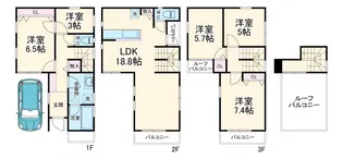 埼玉県川口市北原台2【一戸建】の間取り