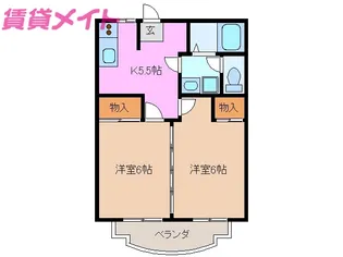 カーサ・ボニータB棟【1階】の間取り