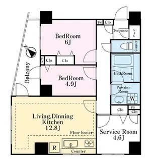 モナークレジデンス西葛西【2階】の間取り