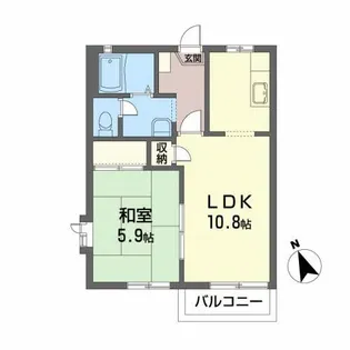 ドミールA【2階】の間取り