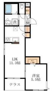 グランディール 大谷口【1階】の間取り