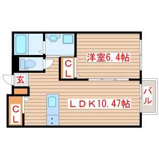 アスコット薬師堂南【2階】の間取り