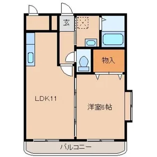 ピーチフローレ5【1階】の間取り