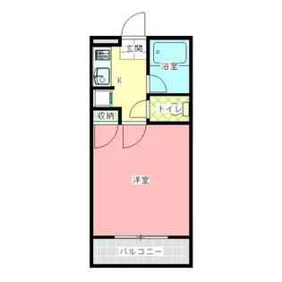 1Kの間取り画像