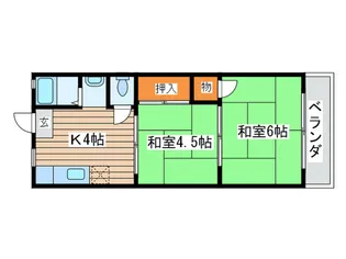 エスポア-ル大川【2階】の間取り