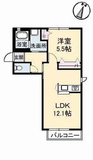 ローズ・パール B棟【2階】の間取り