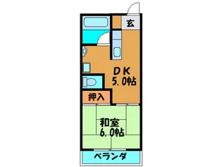 ハイツ1【7階】の間取り