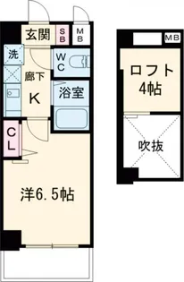 エステムコート神戸県庁前IIIフィエルテ【4階】の間取り