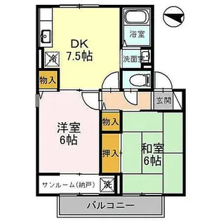 サンフォレスト【1階】の間取り