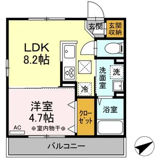 神奈川県横浜市神奈川区羽沢南1【アパート】の間取り