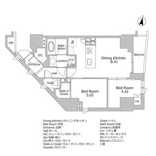 バウスフラッツ品川キャナルサイド【11階】の間取り