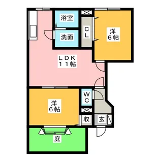 ソレイユ・ルヴァンC【1階】の間取り